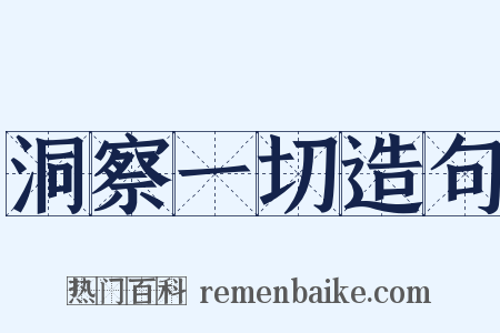 洞察一切造句是什么意思的图片